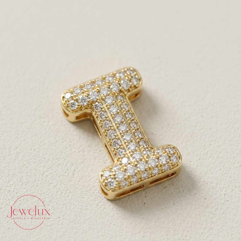 Jewelux Collar con Inicial de Letra Dorado Ajustable